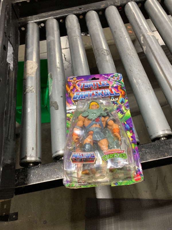Photo 1 of Masters of the Universe Origins Turtles of Grayskull Stealth Ninja He-Man Posable Action Figure Toy, Teenage Mutant Ninja & Motu Crossover