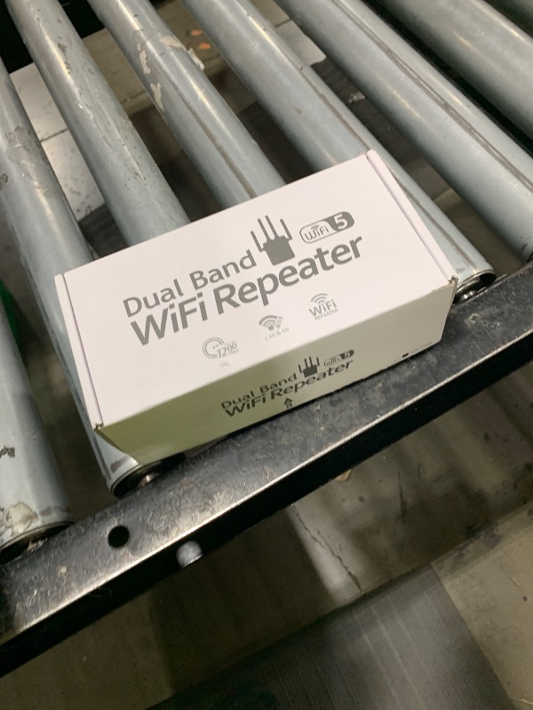 Photo 1 of AOOEPU WiFi Booster, 1200Mbps WiFi Extender Signal Booster for Home, 12880 Sq Ft Coverage, 105 Devices, Dual Band 2.4/5GHz Internet Extender WiFi Booster