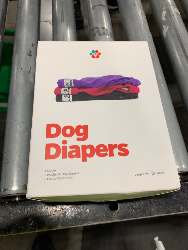Photo 1 of Pet Parents® Washable Dog Diapers (3pack) + Extendrs® of Durable Doggie Diapers, Premium Dog Diapers Female (Large, Princess)