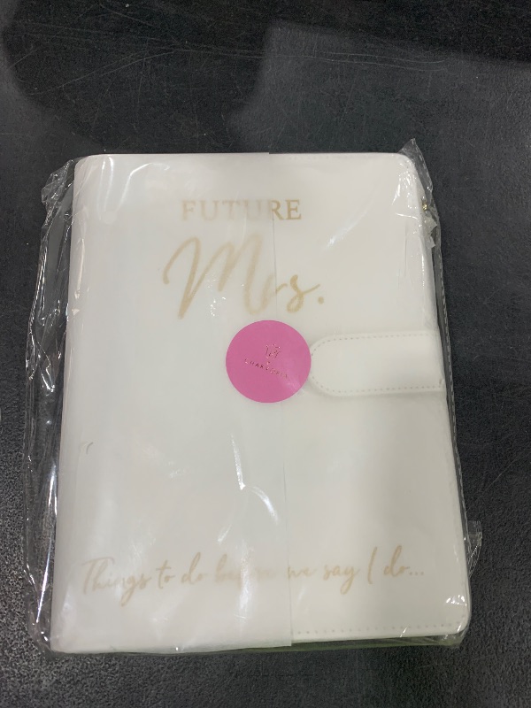 Photo 1 of Wedding Planner Book and Organizer - Faux Leather 'Future Mrs' Wedding Planning Book and Organizer 2024-25 I Wedding Binder inc. Pen, Bookmark & Stickers & Bridal Countdown Calendar I Designed in USA