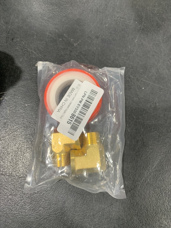 Photo 1 of Sydien 90 Degree Brass Elbow 1/2" NPT Male x 1/2" NPT Female Pipe Fittings Threaded Coupler, 2 Pack