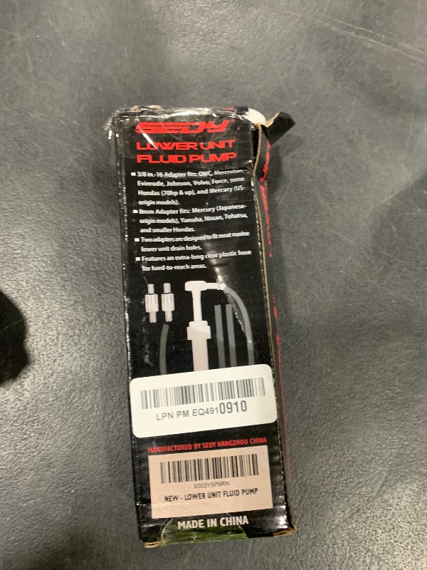 Photo 1 of Lower Unit Gear Oil Pump: Transmission Fluid Transfer Extractor Kit Marine Boat Engine Motor Automotive Car Change Can Bottle Filler Differential Lube Liquid Suction Filling Siphon Manual Hand Tool