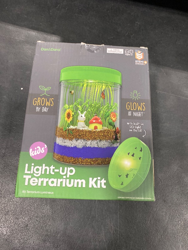 Photo 1 of Dan&Darci Light-Up Terrarium Kit for Kids - STEM Science Kit - Educational DIY Toy for Boys & Girls - Birthday Gift - Craft Project Idea for Ages 6 7 8 9 10 11 12 Year Old