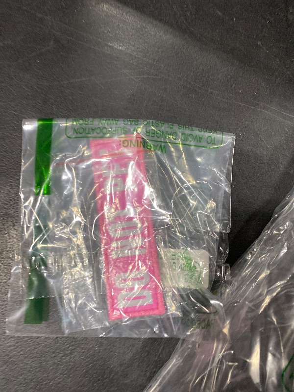 Photo 1 of JUJUPUPS Pink Reflective Dog Patches 2 Pack Service Dog ?in Training? DO NOT PET, Tags with Hook and Loop Patches for Vests and Harnesses (Pink-DO NOT PET, 5x1.5 inch)