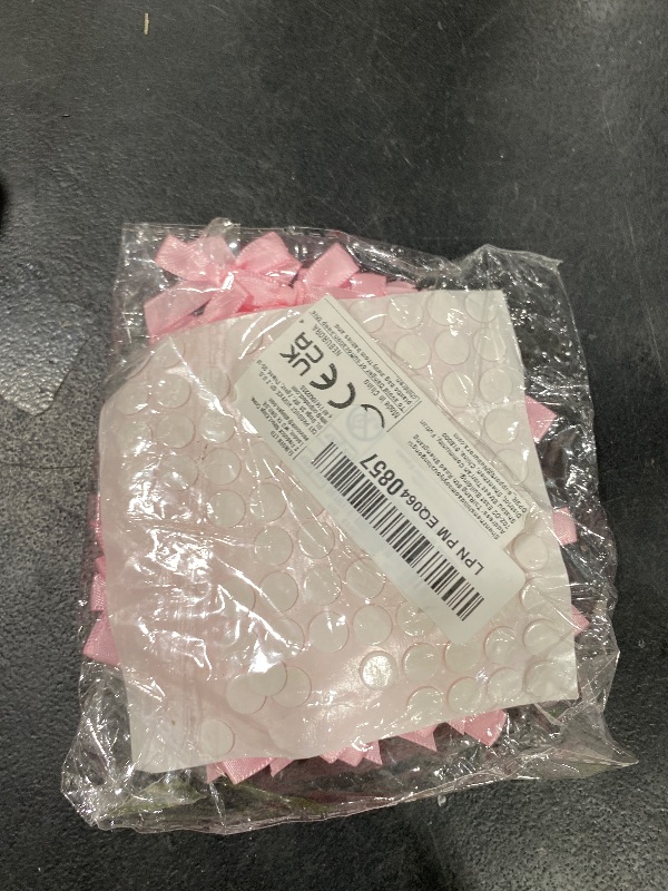 Photo 1 of NEBURORA 100 Pcs Mini Pink Bows Small Satin Fabric Ribbons Bow with Dot Stickers for Gift Wrapping Cake Card DIY Crafts Wedding Party Decorations