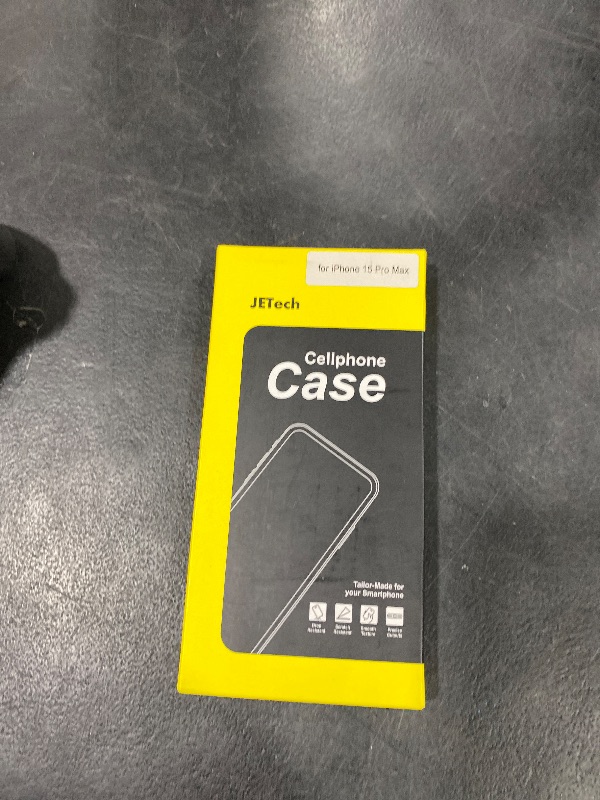 Photo 1 of JETech Case for iPhone 15 Pro Max 6.7-Inch, Shockproof Phone Bumper Cover, Solid Color Matte TPU Frame, Anti-Scratch Clear Back (Black Titanium)