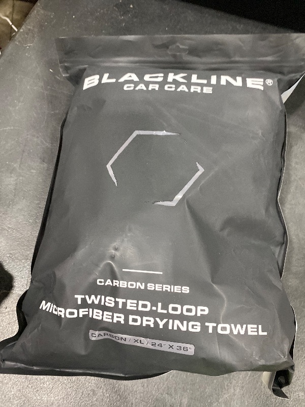 Photo 1 of Blackline 24"x36" Twisted-Loop Drying Towel, 1300GSM, Streak Free, Lint Free, Reusable - Car Accessories, Bath Towels, Microfiber Cleaning Cloth - One Pass is All You Need