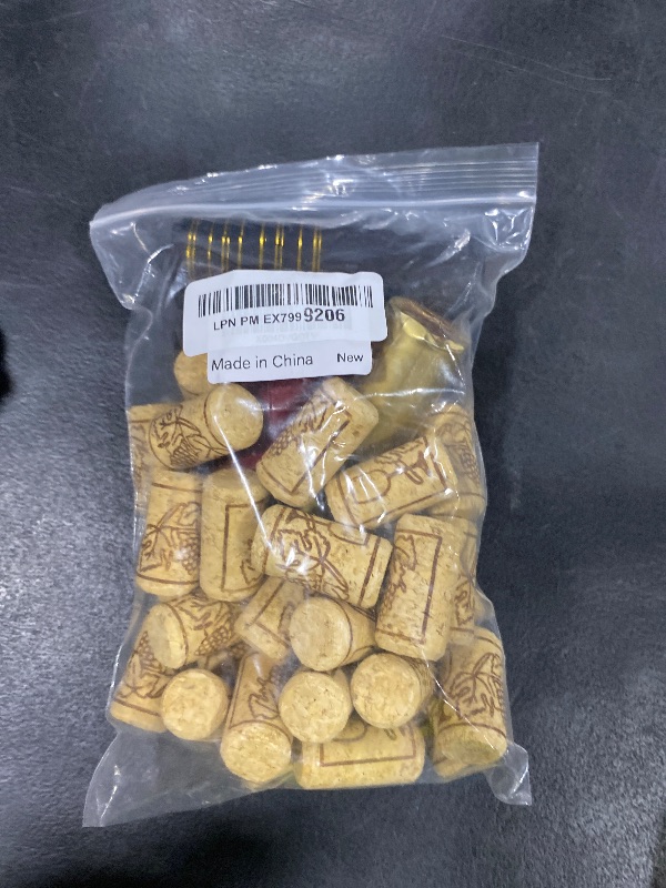 Photo 1 of Tutuxio 30pcs Wine Bottle Cork Stoppers and 40pcs PVC Heat Shrink Capsules (4 Color), Wine Bottle Tops Seal Corks, Wine Shrink Wrap Shrink Caps for Wine Bottles