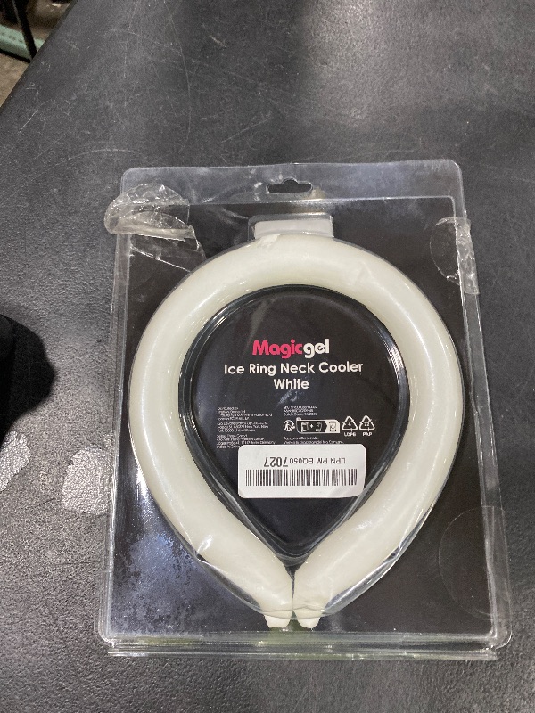 Photo 1 of Magic Gel Neck Ring Coolers - Wearable Neck Cooling Ice Pack - Reusable Cool Body Cooler Tube - Cold Gel Wrap Ice Packs for Necks - Perfect for Athletes or Outdoor Workers - White