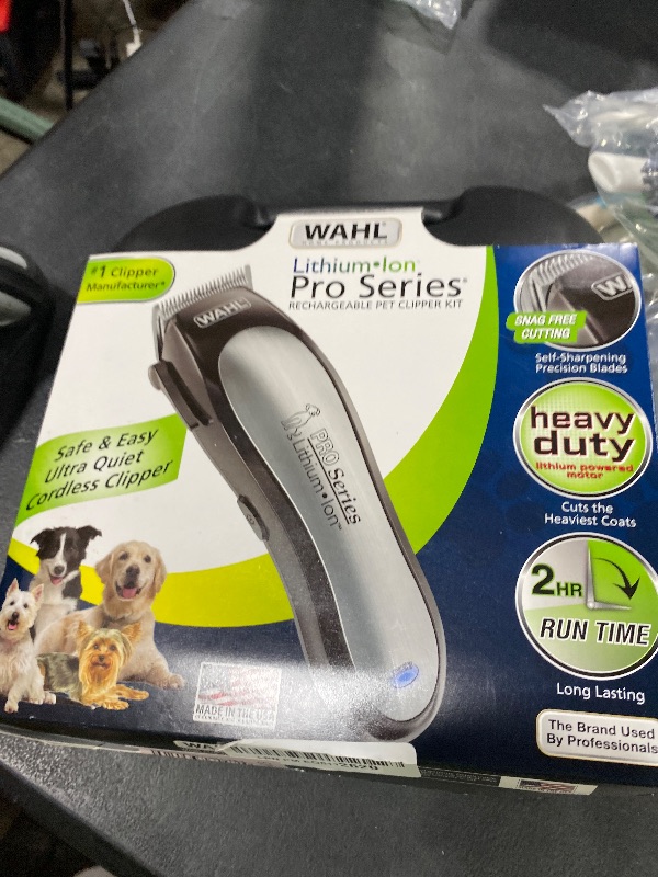 Photo 1 of Wahl USA Lithium Ion Pro Series Cordless Animal Clippers – Rechargeable, Heavy-Duty, Electric Dog & Cat Grooming Kit for Small & Large Breeds with Thick to Heavy Coats – Model 9766