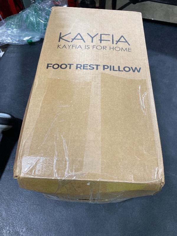 Photo 1 of KAYFIA Foot Rest for Under Desk at Work XXL(20in) with 3 Adjustable Heights?Foot Stool with Supportive Gel Foam, Warmer Feet Pocket Footrest for Office Gaming Chair, for Leg Support -Black