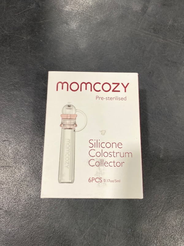 Photo 1 of Momcozy Colostrum Collector Reusable Breast Milk Collector with Storage Case and Cotton Wipe, Portable Colostrum Container BPA Free, Multi-Use Collector 5ml-6pcs