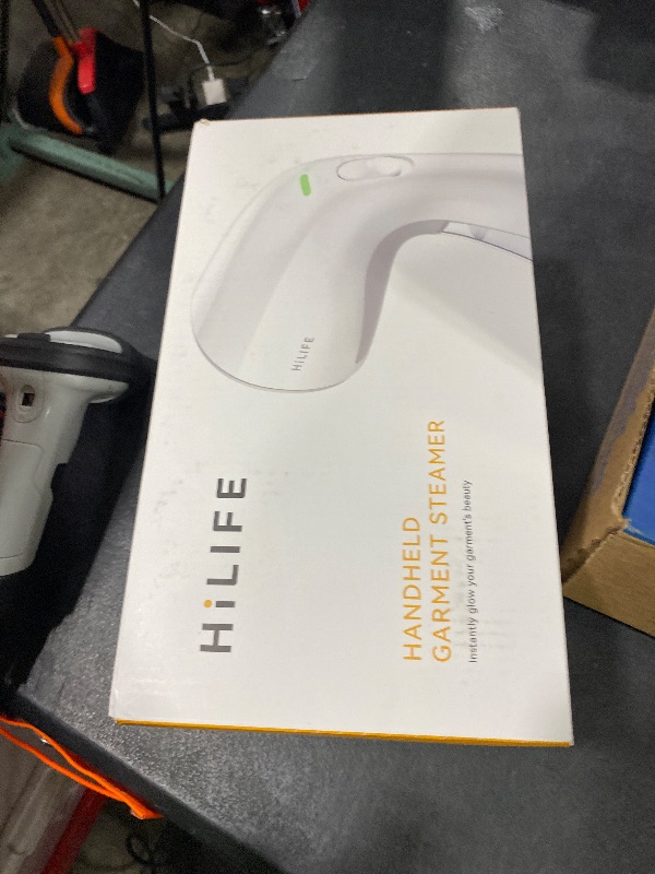 Photo 1 of HiLIFE Steamer for Clothes, Handheld Clothes Steamer with Large 300ml Tank, 1100W Strong Power, 30S Fast Heat-up, Garment Fabric Wrinkle Remover, Portable & Compact Travel Size ONLY FOR 120V (White)