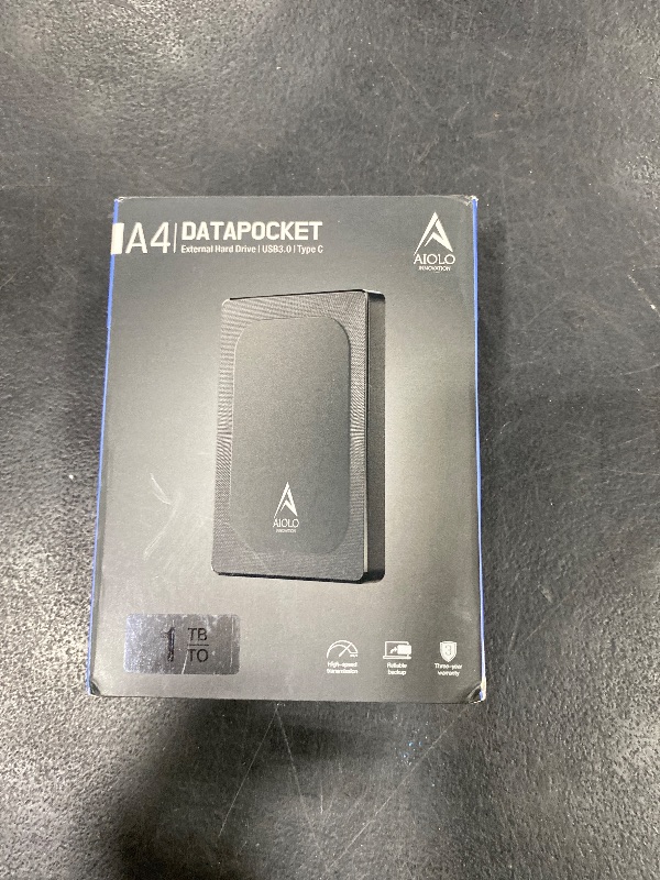 Photo 1 of Aiolo Innovation 1TB External Hard Drive Ultra Slim Portable HDD-USB 3.0 USB-C for PC, Mac, Laptop, PS4, Xbox one,Xbox 360