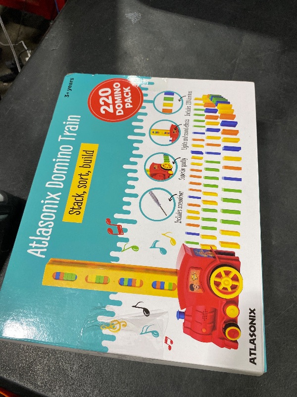 Photo 1 of Domino Train - Domino Train for Kids, Dominos Trains Toys, Kids Dominos Set 300/220/160 Pcs, Automatic Set, Montessori Educational, Toys for Autistic Kid Ages 3-5, 220