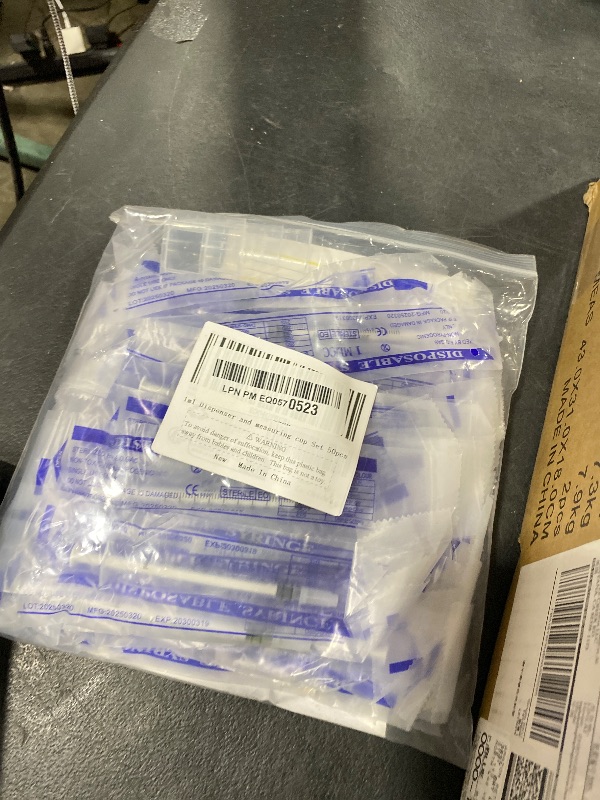 Photo 1 of 50 Pack No Needle Syringes with Caps | 1ml Syringes & 20ml/30ml Measuring Cups for Precise Refilling and Measuring | Colostrum Harvesting, Scientific Labs, Plant Watering, Pet Feeding