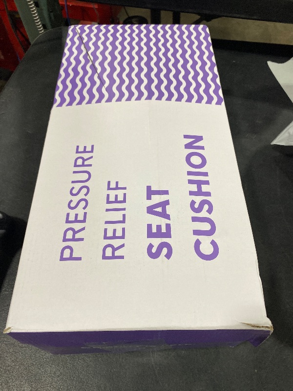 Photo 1 of C CUSHION LAB Patented Pressure Relief Seat Cushion for Long Sitting Hours on Office/Home Chair, Car, Wheelchair - Extra-Dense Memory Foam for Hip, Tailbone, Coccyx, Sciatica - Light Grey