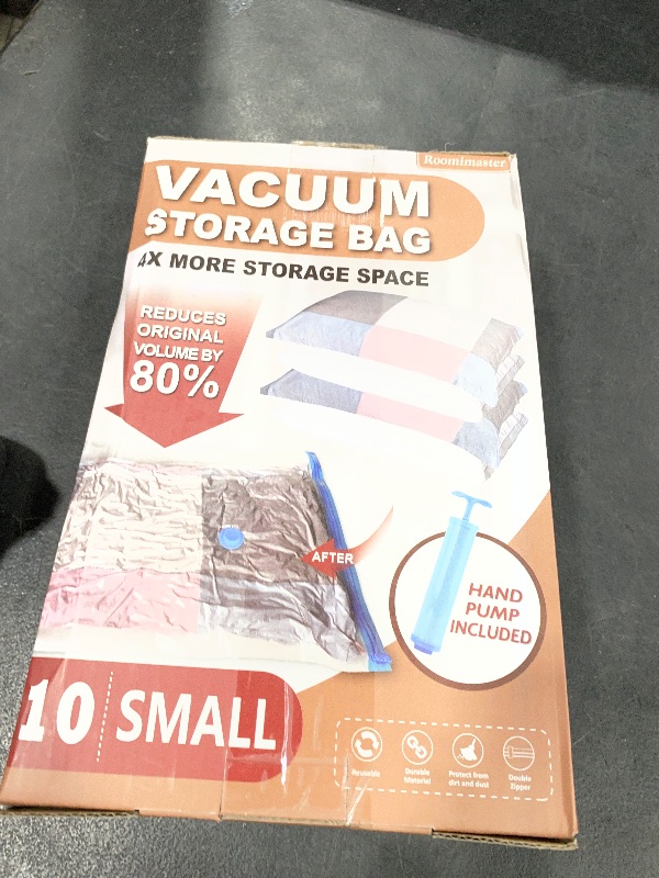 Photo 1 of 10 Small Vacuum Storage Bags with Travel Hand Pump, Small Vacuum Seal Bags for Clothing, Space Saver Bags for Clothes