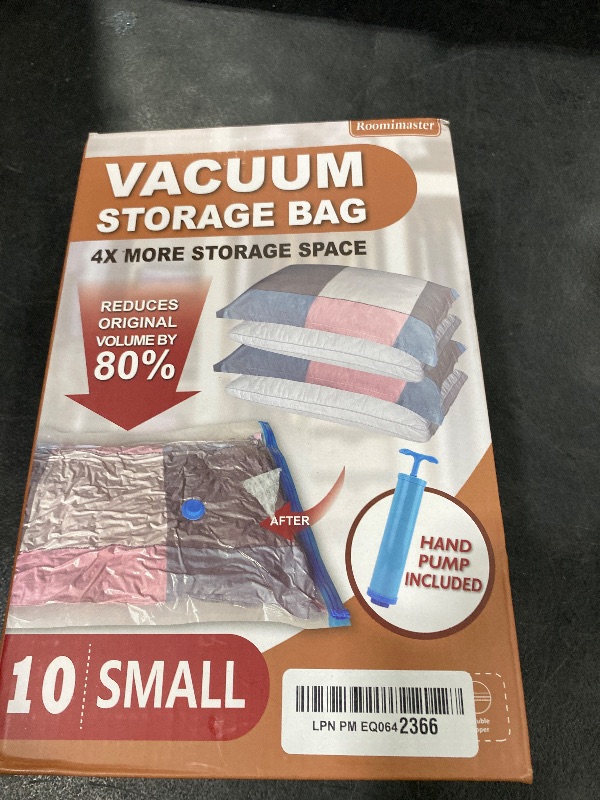 Photo 1 of 10 Small Vacuum Storage Bags with Travel Hand Pump, Small Vacuum Seal Bags for Clothing, Space Saver Bags for Clothes
