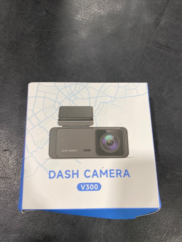 Photo 1 of Dash Cam 1296P Front Dashcam, V300 WiFi Dash Camera for Cars with App, Night Vision, Mini Hidden Single Car Camera, Loop Recording, 24H Parking Mode, Support 256GB Max, Black