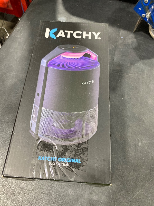 Photo 1 of Katchy Indoor Insect Trap - Catcher & Killer for Mosquitos, Gnats, Moths, Fruit Flies - Non-Zapper Traps for Inside Your Home - Catch Insects Indoors with Suction, Bug Light & Sticky Glue (Black)