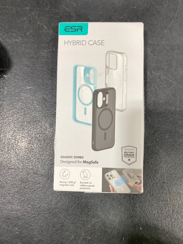 Photo 1 of ESR for iPhone 16 Case, Camera Control, Compatible with MagSafe, Shockproof Military-Grade Protection, Magnetic Phone Case for iPhone 16, Classic Hybrid Case (HaloLock), Clear