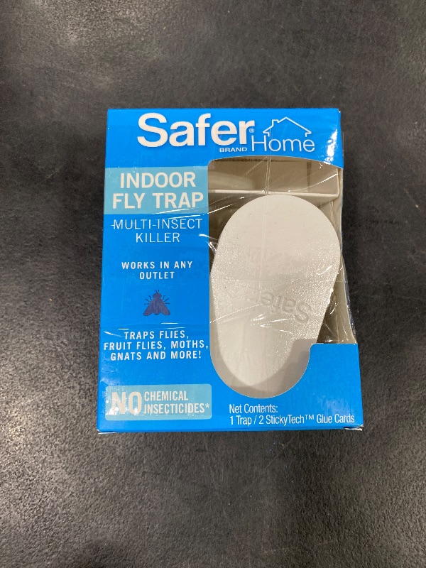 Photo 1 of Safer Home Indoor Plug-In Fly Trap - SH502 - Effective Fruit Fly Traps for Indoors, Gnat Traps for House Indoor, 400 Sq Ft Protection - Style: 1 Device + 2 Glue Cards