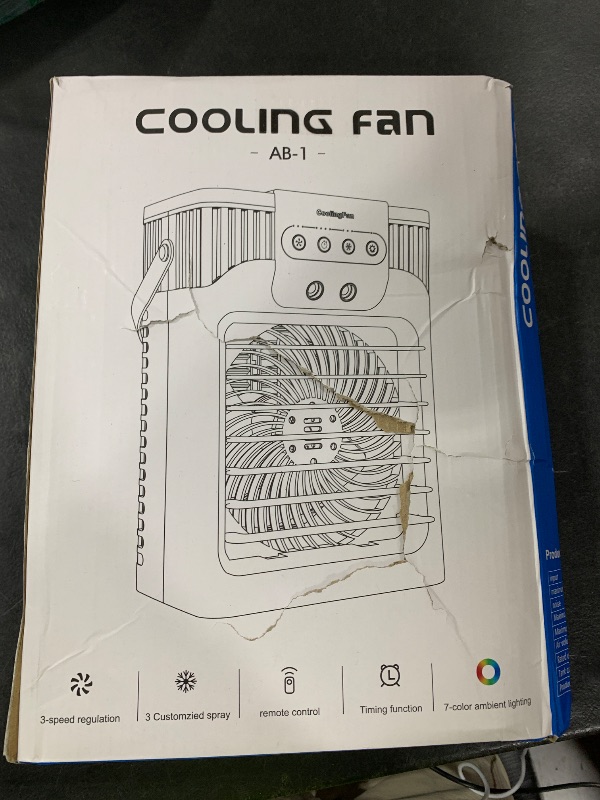 Photo 1 of Portable Air Conditioners, 3 Speeds, 3 Mist Settings, 40oz Large Water Tank, 2~8h Timer & 7-color Ambient Lights, Air Conditioner Portable, Personal Small Mini Air Cooler for Room Bedroom