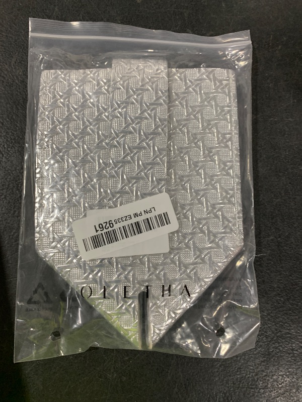 Photo 1 of OLETHA Square Tissue Box Cover - Aesthetic Desk Decor for Room, Home & Office - Tissues Cube Boxes Holder - Lattice Textured, Silver