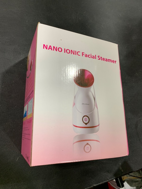 Photo 1 of Amconsure Facial Steamer - Nano Ionic Face Steamer Warm Mist Steamer for Home Sauna SPA, Humidifier for Face Steamer for Deep Cleaning Unclogs Pores Sinuses - Bonus 5 Piece Stainless Steel Skin Kit