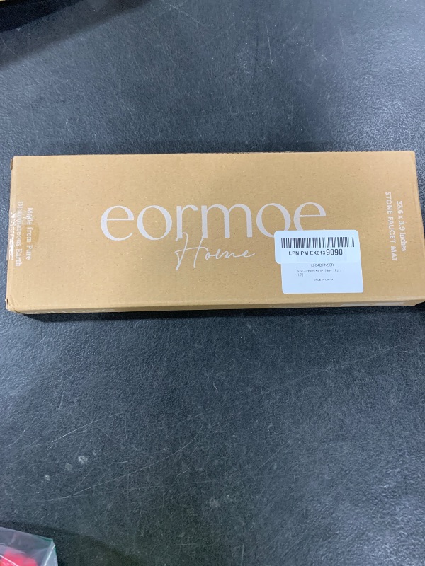 Photo 1 of eormoe Kitchen Faucet Absorbent Mat - Diatomaceous Earth Splash Guard for Sink Faucet, Aesthetic Water Absorbing Stone Tray in The Modern Home [Grey, 23.6" x 3.9"]