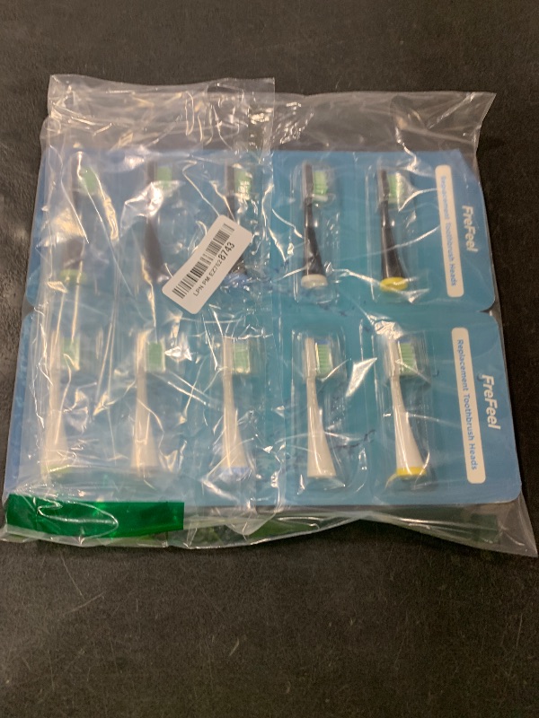 Photo 1 of Replacement Brush Heads for AquaSonic Duo Series & Home Dental Center Sonic Electric Toothbrush, 10 Count with Travel Covers, Black and White