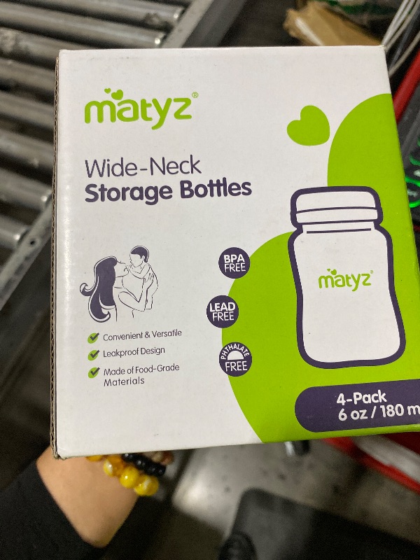 Photo 1 of Matyz 4-PACK Wide Mouth Breast Milk Storage Containers With Lids (Blue, 6oz Each) - Freezer Safe Breastmilk Storage Bottles - Breast Pump Accessories For Medela Spectra Avent Breast Pumps