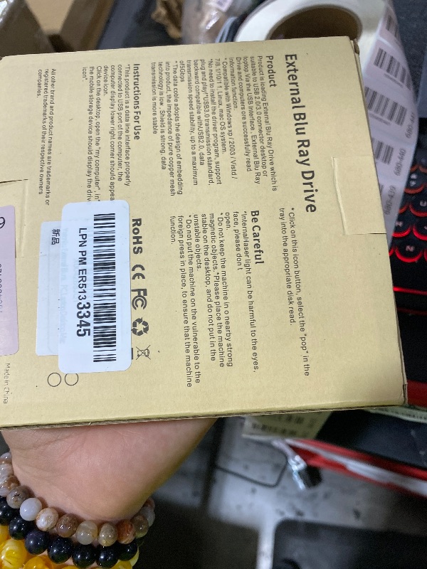 Photo 1 of External Blu Ray Drive, Support 50G Disc Read/Write Bluray Drives, Portable 3D Blu Ray Burner with USB 3.0 and Type-C, Blu Ray Reader Suitable for Windows XP/7/8/10/11 MacOS for Laptop, Desktop, Mac