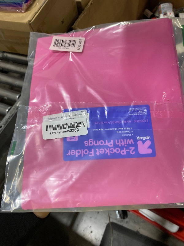 Photo 1 of AURORA LLC.School,office supplies.plastic Folders with Prongs and Two pockets(Pink)