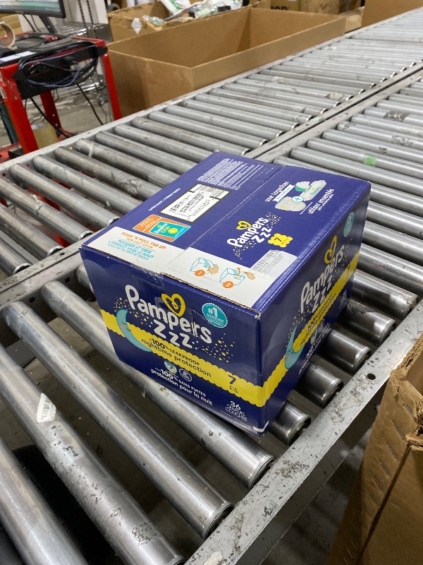 Photo 1 of Pampers ZZZ Overnight Diapers, Size 7 (41+ lbs), 36 Count, Nighttime Protection Disposable Baby Diaper, Night Time Leak and Skin Protection