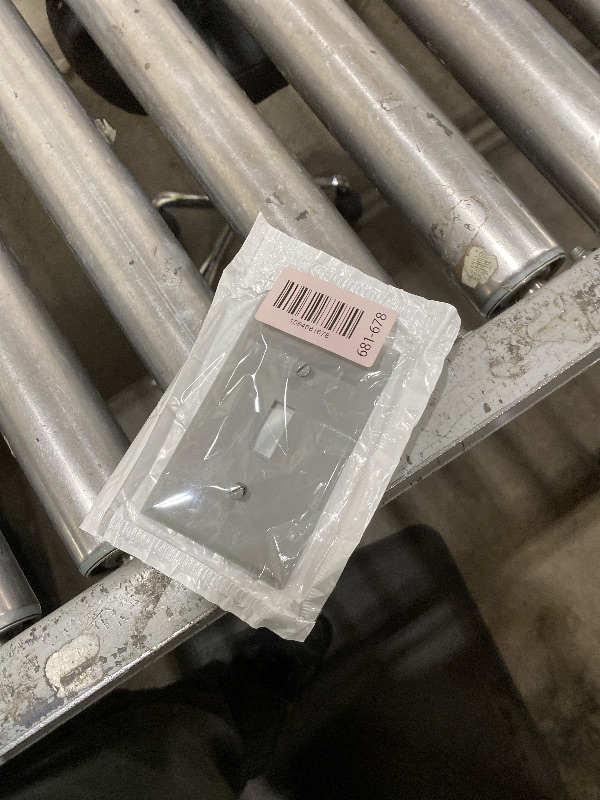 Photo 1 of Leviton 1-Gang Toggle Device Switch Wallplate, Standard Size, Thermoplastic Nylon, Device Mount, 80701-GY, Gray