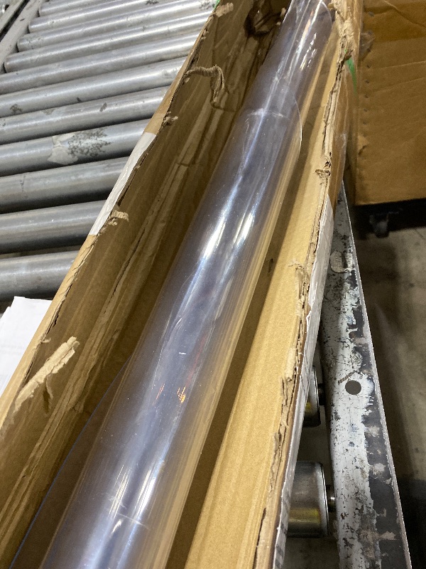 Photo 1 of Clear Marine Vinyl Sheeting, 30 Gauge, 5 Yard Roll of Transparent Plastic, Storm Windows, Covering, Protection, Tablecloth Protector