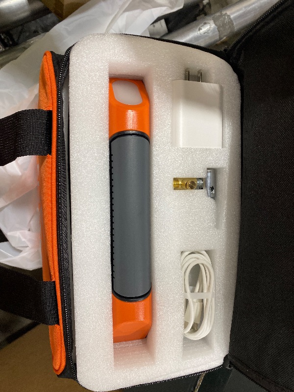 Photo 1 of ETENWOLF VORTEX S6 Tire Inflator Portable Air Compressor for Heavy-duty Vehicle, Cordless Air Pump for Car & Inflatables with 19200 mAh Battery, 100% Duty Cycle & Dual Cylinder Bike Pump, Vivid Orange