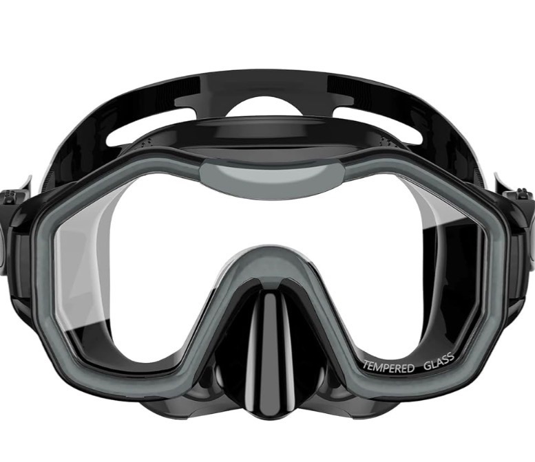 Photo 1 of VGKE Snorkel Diving Mask, 180 Wide View Anti Fog Swimming Goggles with Sealed Silicone Skirt, Snorkeling Gear, Scuba Diving Mask Suitable for Adults Men Women