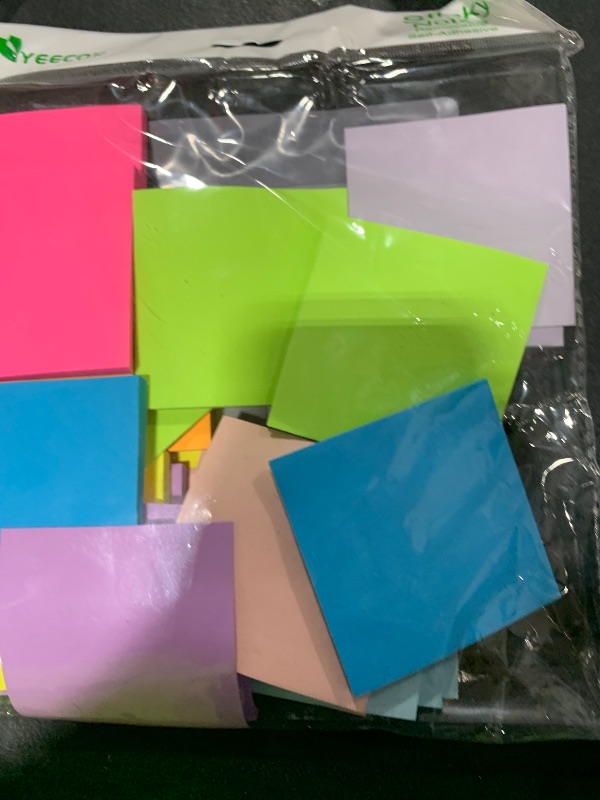 Photo 1 of (18 Pads) Sticky Notes 3x3 inch, Self-Stick Pads Bright Colors Sticky Note, Recyclable, Easy to Post for Home, Office, Notebook