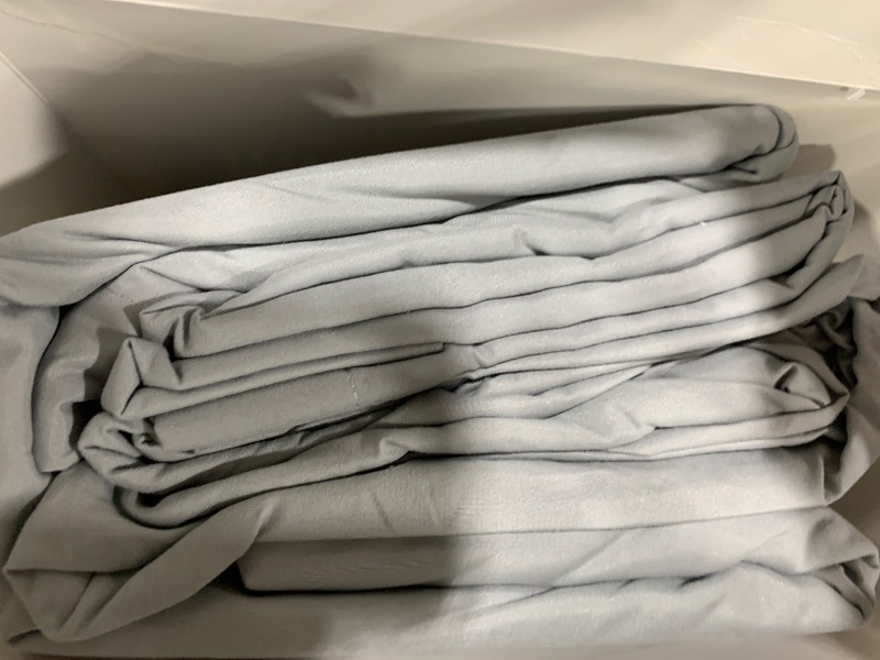 Photo 1 of TEXAS LINEN CO. 100% Egyptian Cotton Sheets California King Size - 1200 Thread Count Cal King Sheet Set Egyptian Cotton, 4 PC Luxury Bedsheet (Light Grey), Soft, Cooling, 17" Deep Pocket Bedsheet Set