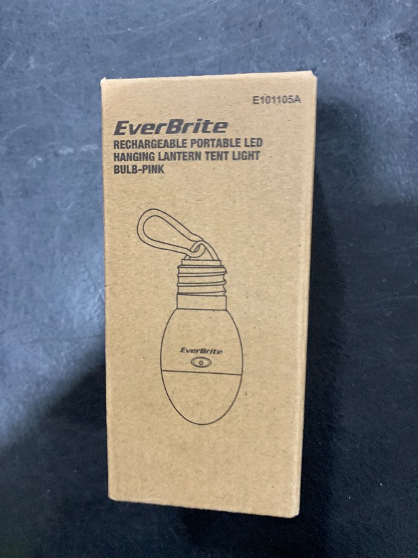 Photo 1 of EverBrite Rechargeable Camping Light,Portable Tent Lantern,3 Lighting Modes, Hanging Tent Light Bulbs with Clip Hook for Hiking, Fishing, Backpacking, Emergency and More-Pink