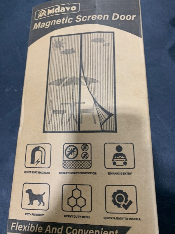 Photo 1 of Magnetic Screen Door, Heavy Duty Door Screen Magnetic Closure Keep Bugs Out,Pet & Kid Friendly?Hands Free Door Screen Fit Door Size 36 x 96 Inches ?Black