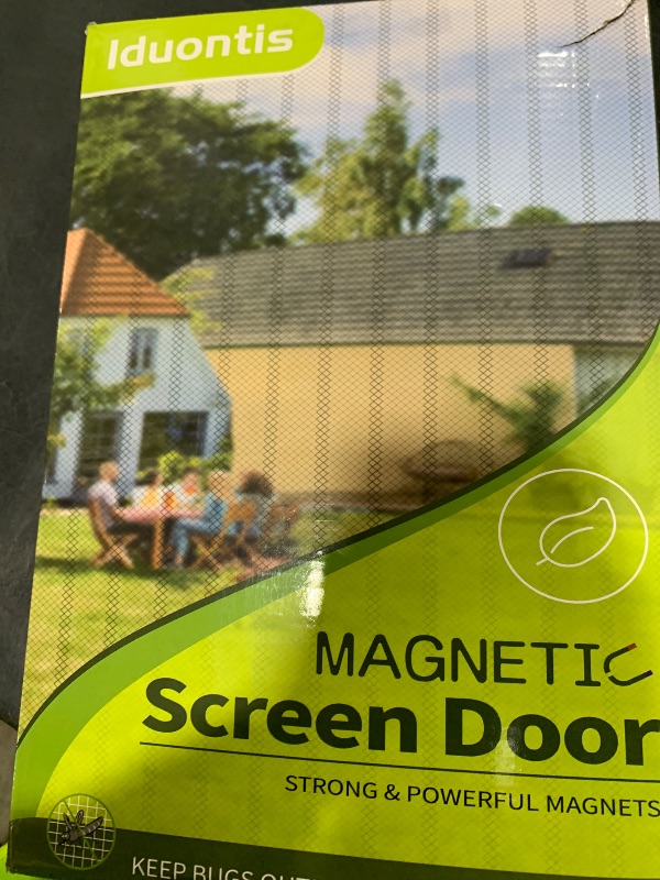 Photo 1 of Magnetic Screen Door for 48 x 96 Inch French Door, Screen Itself Size: 50" x 97", Glass Sliding Door Heavy Duty Screen Door Mesh Curtain Keeps Bugs Out for Patio, Sliding Or Large Door
