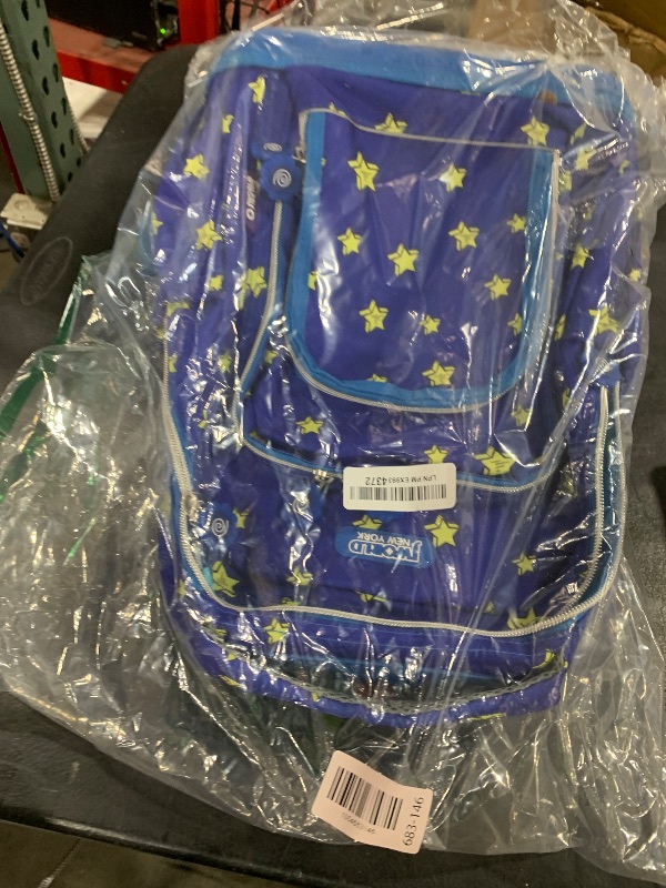 Photo 1 of J World Lollipop Kids Rolling Backpack & Lunch Bag Set for Elementary School. Carry-On Suitcase with Wheels, Little Stars