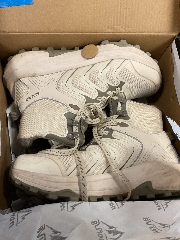 Photo 1 of NORTIV 8 Women's Hiking Boots Waterproof with Arch Support Sneakers Walking Outdoor Comfortable Lightweight Boot Echo Mid,Size 7,Khaki,NWUMHB2502