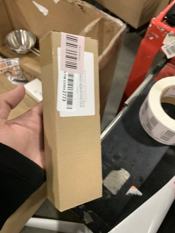 Photo 1 of SKOWLL Straight Shower Arm with Flange Matte Black 8 Inch Ceiling Mount Rain Shower Head Extension Arm Replacement, Ceiling Mounted For Fixed Shower Head High Pressure Rain