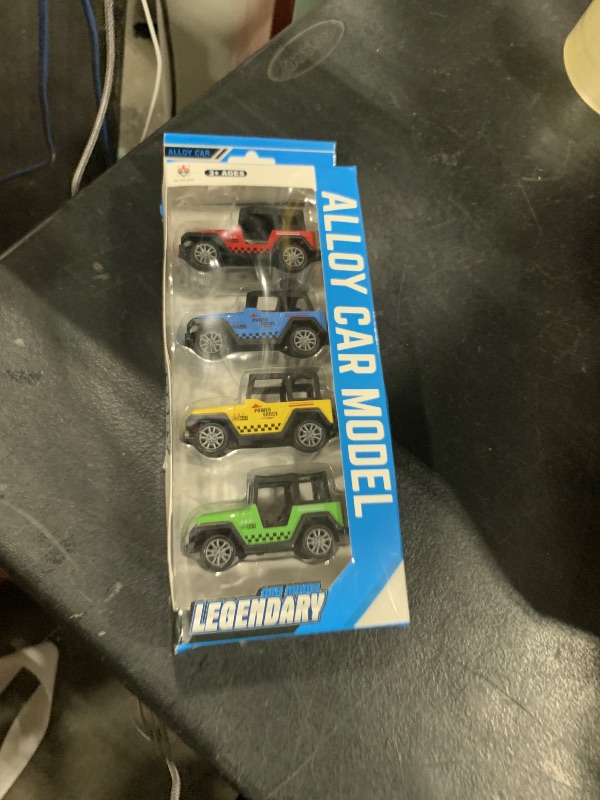 Photo 1 of 1 Set of 4pcs Mini Pull Back Off-Road Toy Cars Vehicles, Jeep-Like, Birthday Gifts, Party Favors,Christmas Stuffers for Toddlers Kids Boys Girls