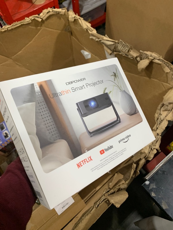 Photo 1 of [Ultra-Slim 1.97"| Netflix Licensed | AI Auto Focus | 360° Stand] Smart Mini Projector with WiFi 6 & Bluetooth, Built-in Netflix/YouTube/Disney+/Hulu, DBPOWER N5 Movie Projector for Bedroom (Black)